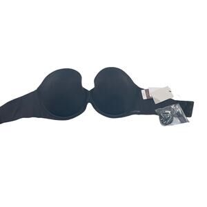 Calvin Klein Black Convertible Strapless Push Up Bra Women's Size 34DD $48.50